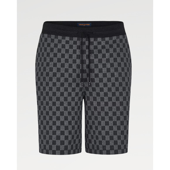 Louis Vuitton LVSE Damier Jacquard Gris Souri Grey Regular Fit Shorts L Large